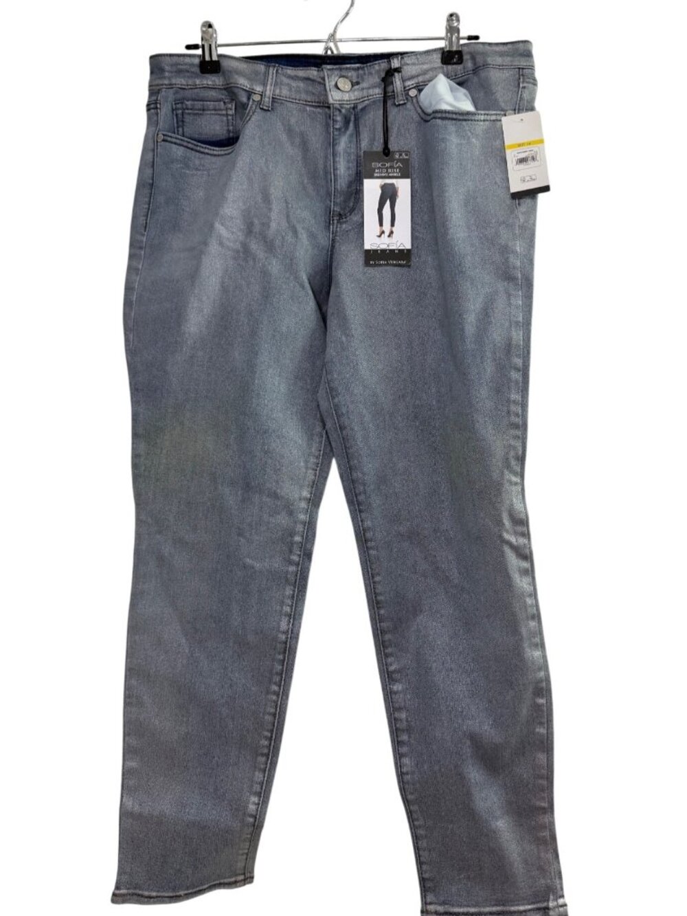 Sofia Jeans By Sofia Vergara Mid Rise Skinny Ankle Jeans Blue Stretch Denim 14